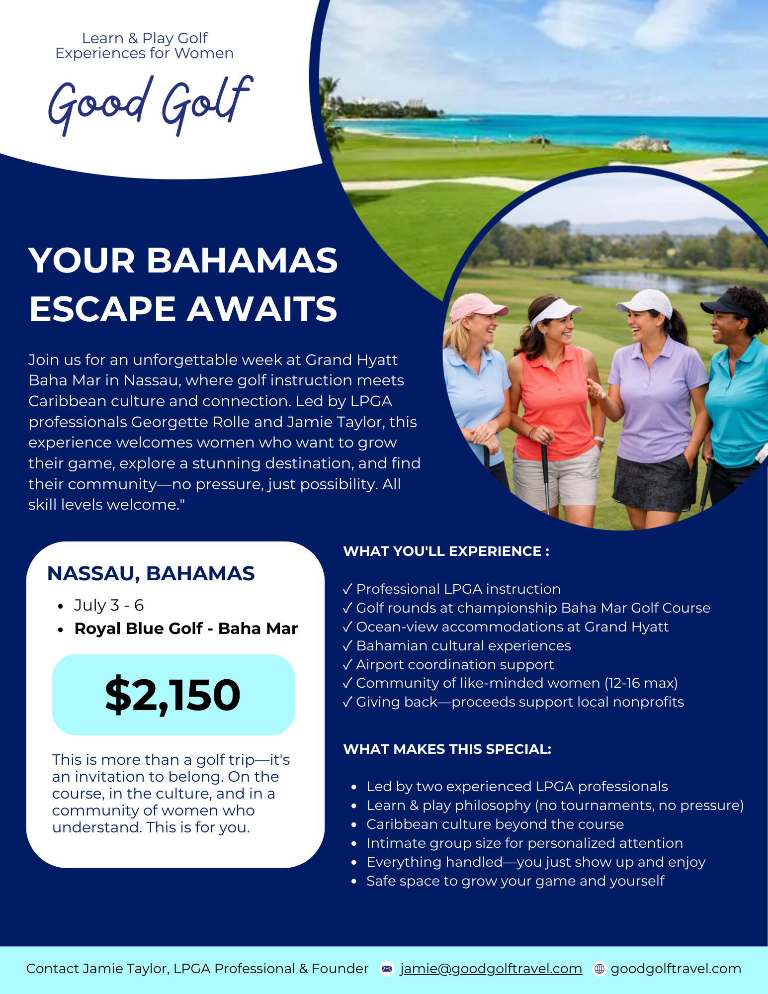 Women's Golf Travel Flyer